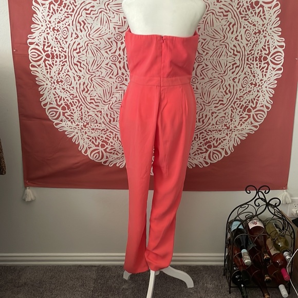 Coral with gold belt jumpsuits - Picture 7 of 12